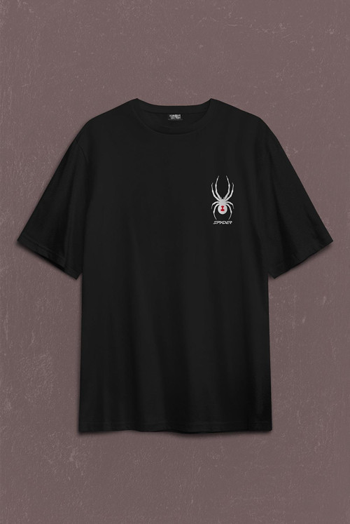 Can-Am Spyder Bombardıier Roadster Örümcek Sırt Ön Baskılı Oversize Tişört Unisex T-Shirt OVR12S1180