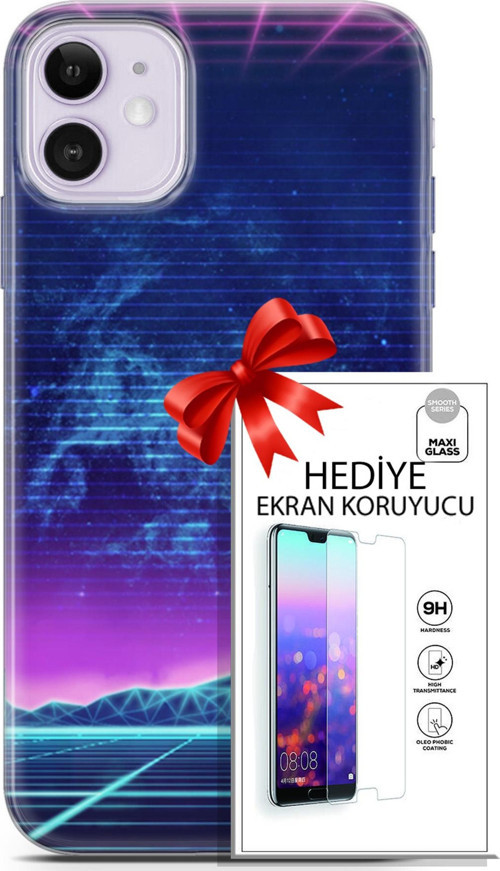 Apple İphone 11 Kılıf Orijinal Seri Cyberpunk 30 Neon Game Kenarları Şeffaf Kapak Ve Ekran Koruyucu