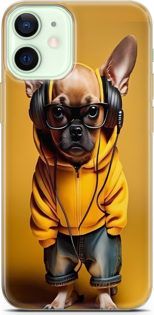 iPhone 12 Uyumlu Kılıf Yapayzeka 19 DJ Bulldog Tam Koruma Kılıf