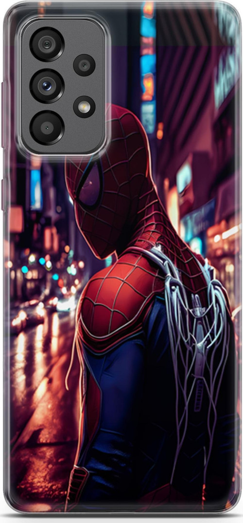 Galaxy A73 5G Uyumlu Kılıf Yapayzeka 9 Spiderman NY UV Kılıf