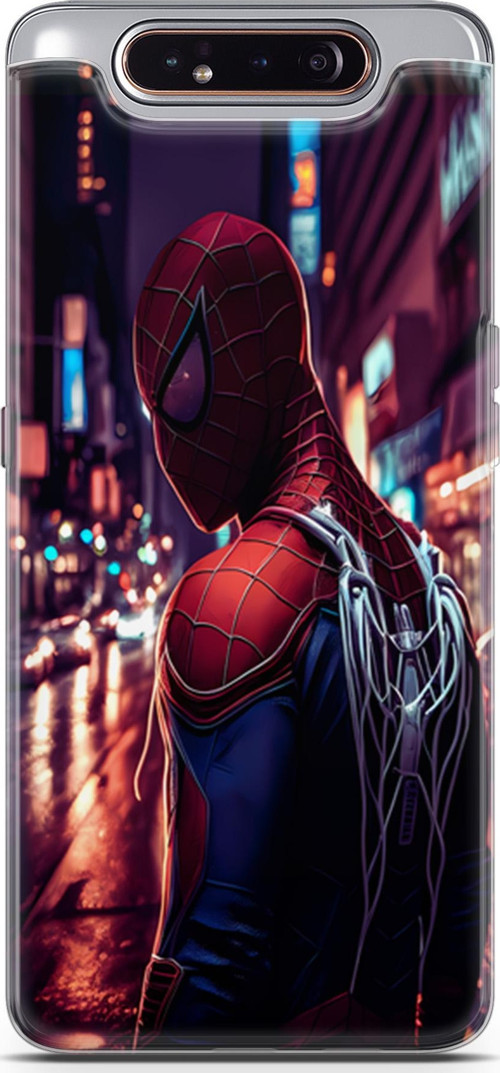Galaxy A80 Uyumlu Kılıf Yapayzeka 9 Spiderman NY UV Kılıf