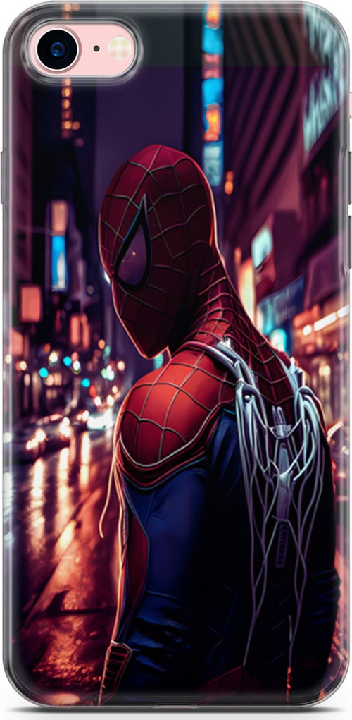 iPhone 7 - 8 Uyumlu Kılıf Yapayzeka 9 Spiderman NY UV Kılıf