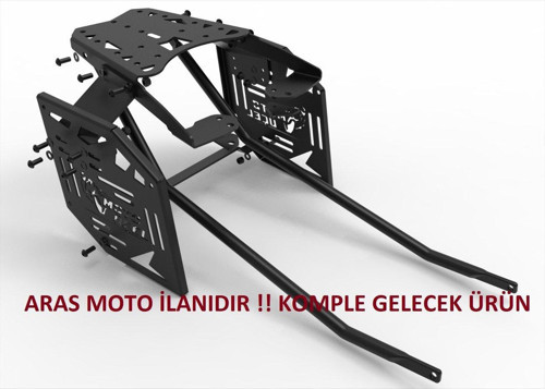Bajaj Dominar 400-D250-400Ug Uyumlu Çanta Demiri+Yan Çanta Demir 3Lü Set Topcase (2017-2024)-