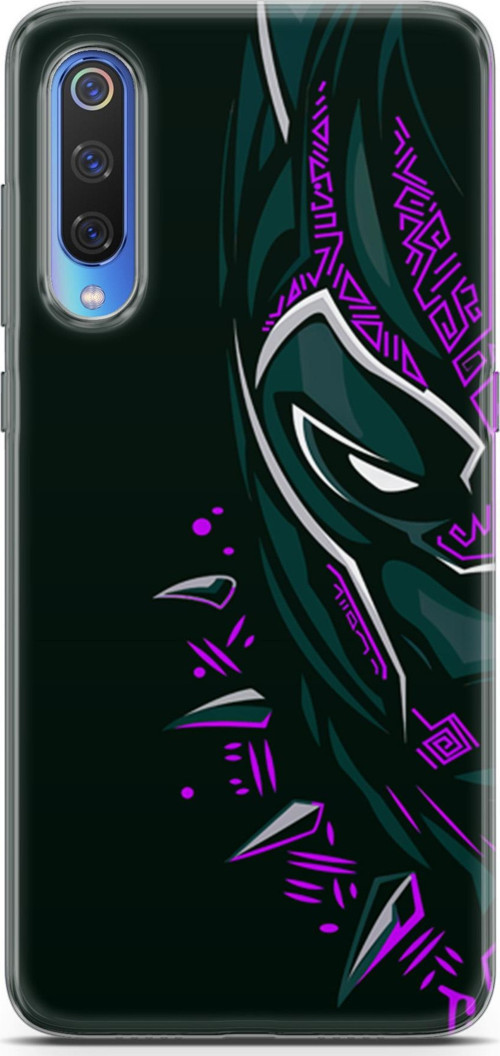 Xiaomi Mi 9 Uyumlu Kılıf Yapayzeka 2 Kara Panter Mor Kapak