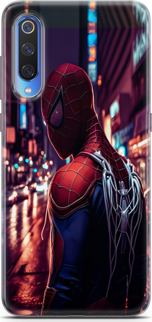 Xiaomi Mi 9 Uyumlu Kılıf Yapayzeka 9 Spiderman NY UV Kılıf