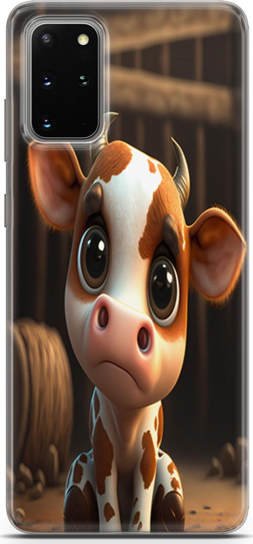 Galaxy S20 Plus Uyumlu Kılıf Yapayzeka 21 Cute Cow Darbe Önleyici Kapak