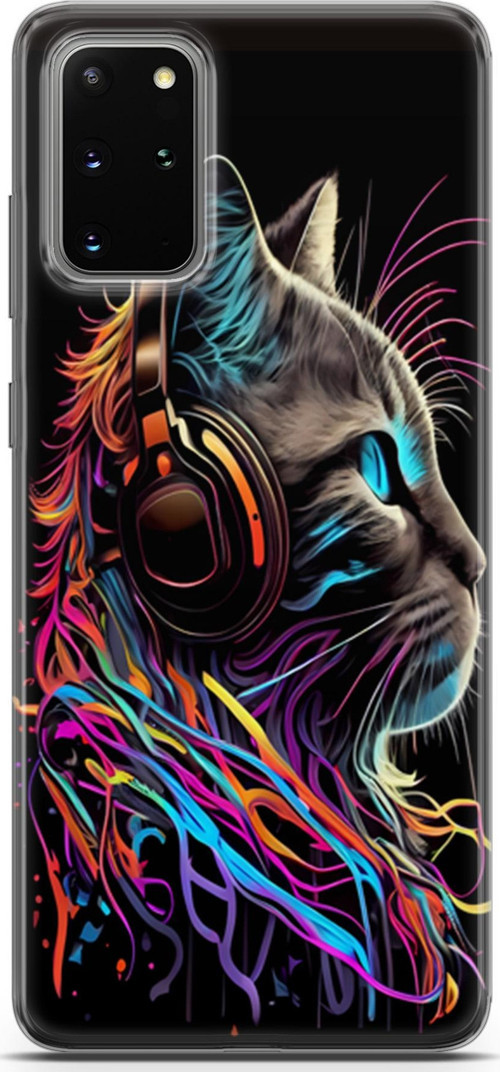 Galaxy S20 Plus Uyumlu Kılıf Yapayzeka 25 DJ Kedi Soyulmayan Kılıf