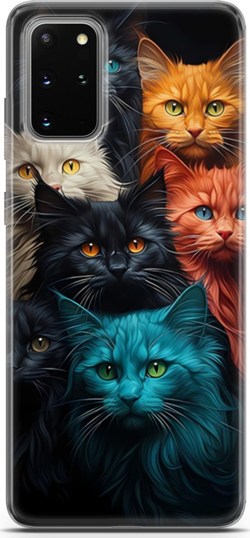 Galaxy S20 Plus Uyumlu Kılıf Yapayzeka 27 Kuzen Kediler Lazer Kesim Silikon