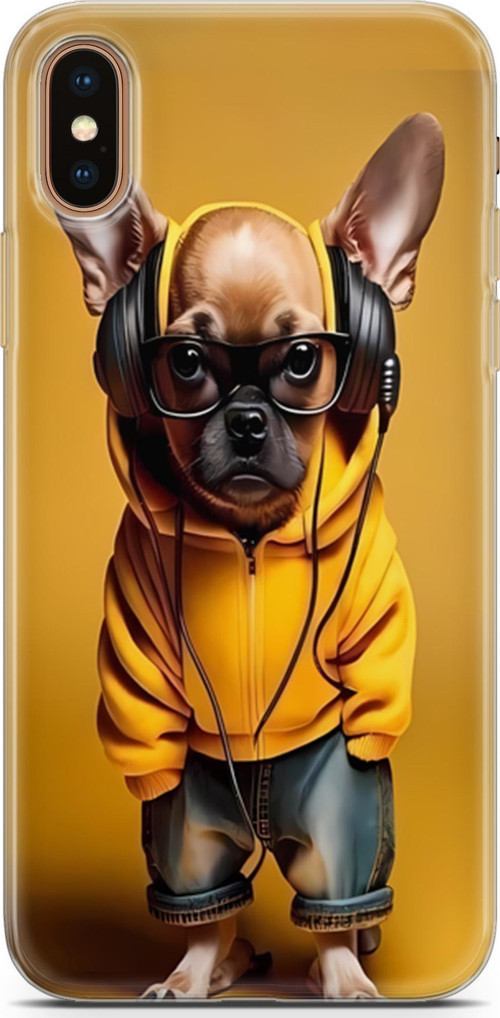 iPhone XS Max Uyumlu Kılıf Yapayzeka 19 DJ Bulldog Tam Koruma Kılıf