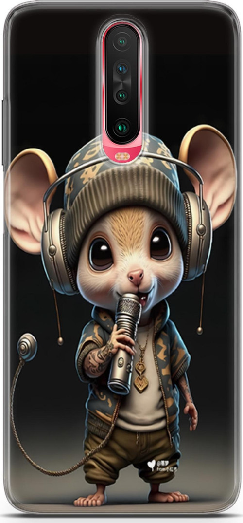 Xiaomi Poco X2 Uyumlu Kılıf Yapayzeka 18 Çılgın Fare Parlak Kılıf