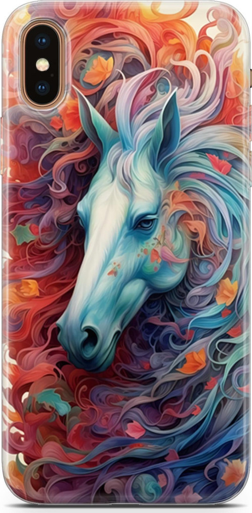 iPhone XS Max Uyumlu Kılıf Yapayzeka 29 At ve Sanat Leke Tutmaz Kapak