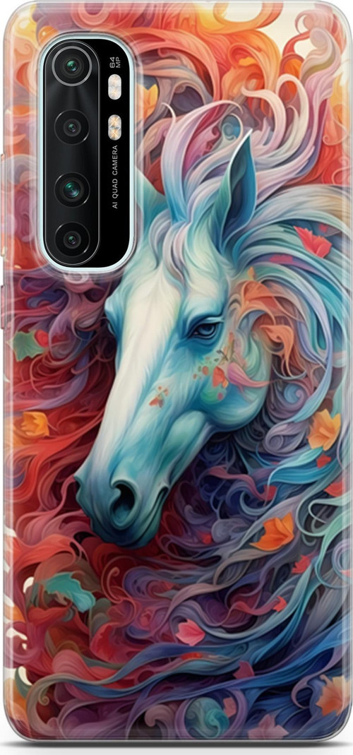 Xiaomi Mi Note 10 Lite Uyumlu Kılıf Yapayzeka 29 At ve Sanat Leke Tutmaz Kapak