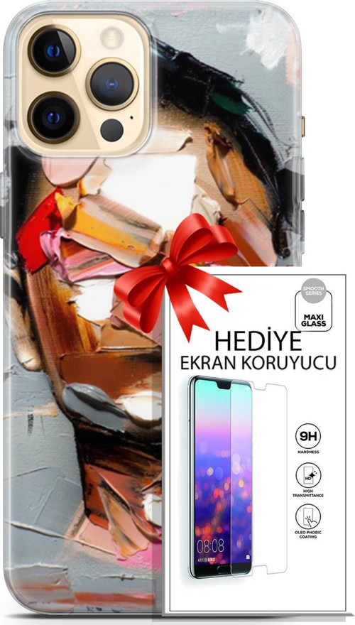 Apple İphone 12 Pro Kılıf Orijinal Seri Soul 01 Suratsız Telefon Kılıfı + Ekran Koruyucu