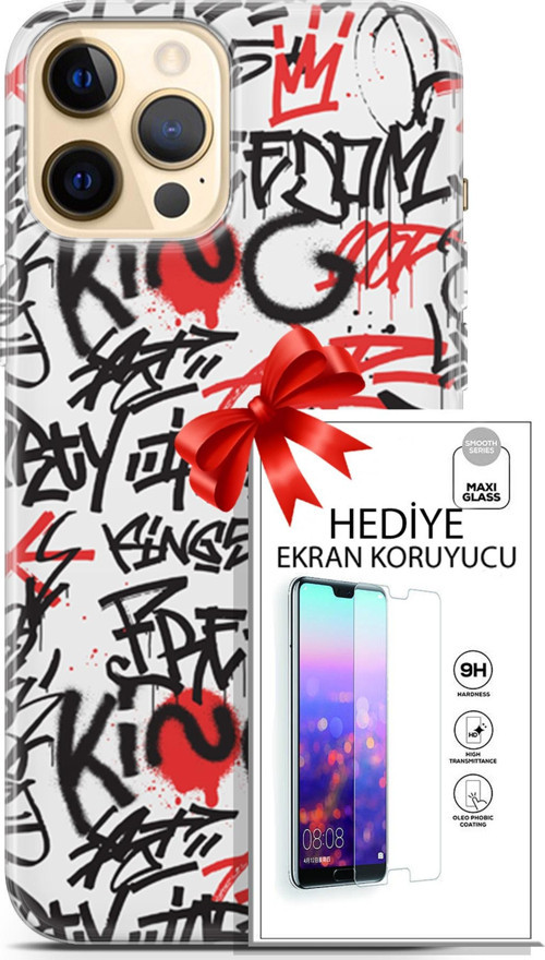 Apple İphone 12 Pro Kılıf Orijinal Seri Punky 22 King Freedom Kap + Ekran Koruyucu