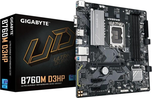 B760M D3HP DDR5 5600MHz(OC) Soket 1700 M.2 HDMI DP mATX Anakart