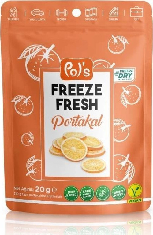 Pol’s Freeze Fresh Dondurularak Kurutulmuş Portakal 20g