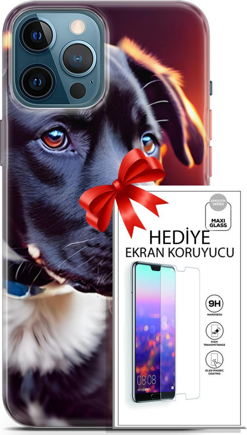 Apple İphone 12 Pro Max Kılıf Orijinal Seri Dogs 27 Rostov Lazer Kesim Silikon Ekran Koruyucu