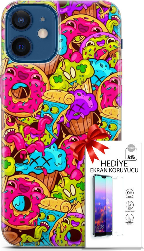 Apple İphone 12 Mini Kılıf Orijinal Seri Bounce 01 Annabella Gordon Telefon Kılıfı + Ekran Koruyucu