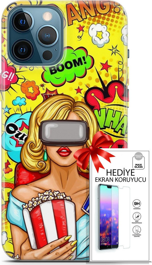 Apple İphone 12 Pro Max Kılıf Orijinal Seri Bounce 27 Jody King Lazer Kesim Silikon Ekran Koruyucu