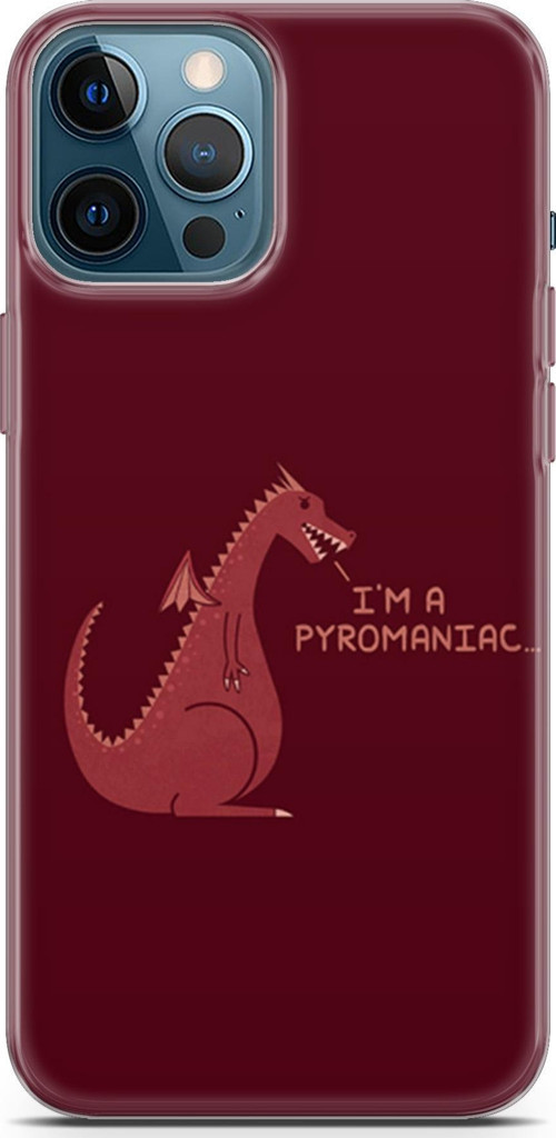 Apple İphone 12 Pro Max Kılıf Orijinal Seri Typo 07 I'M A Pyromaniac Desenli Kılıf