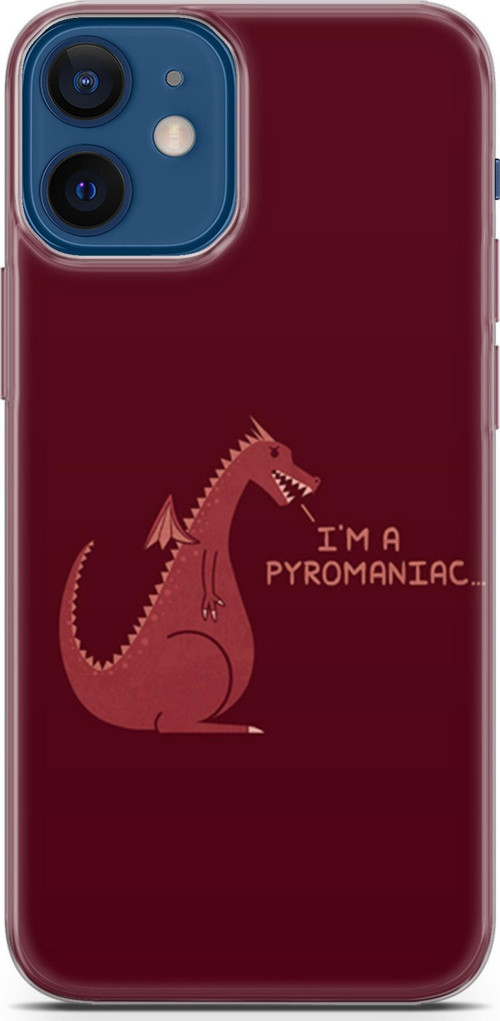 Apple İphone 12 Mini Kılıf Orijinal Seri Typo 07 I'M A Pyromaniac Desenli Kılıf