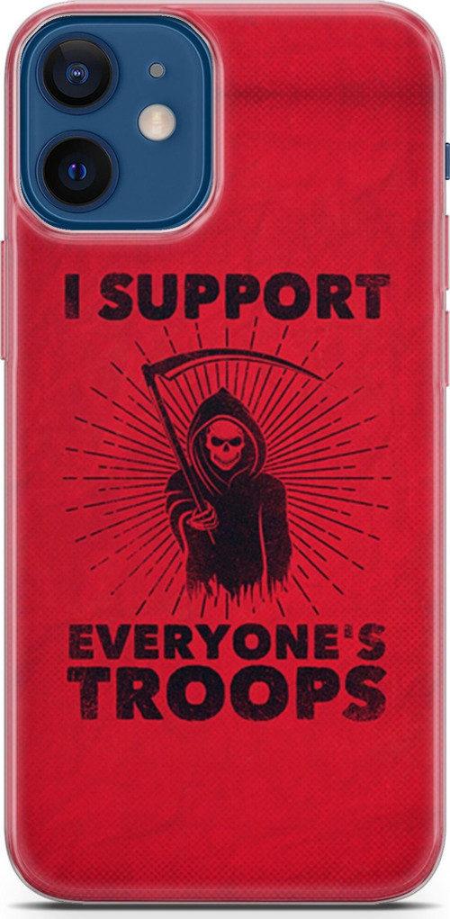 Apple İphone 12 Mini Kılıf Orijinal Seri Typo 11 I Support Everyone'S Troops 4K Baskılı Kılıf
