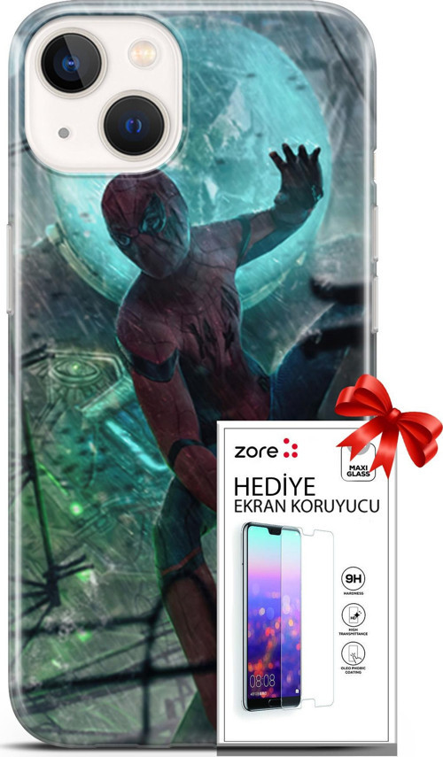 Apple İphone 13 Mini Kılıf Orijinal Seri Supers 19 Marvel Movie Tam Koruma Kılıf + Ekran Koruyucu
