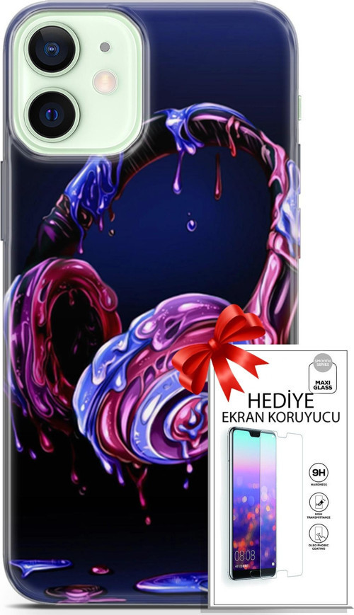 Apple İphone 12 Kılıf Orijinal Seri Cardano 14 Kulaklık Cover Kılıf + Ön Ekran Koruyucu