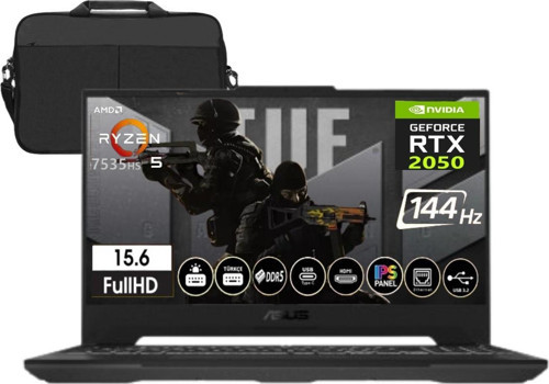 Tuf Gaming A15 Amd R5-7535HS 16GB Ddr5 Ram 1tb SSD RTX2050-144Hz 15.6" Freedos + Cimete Çanta