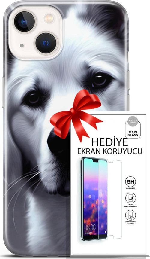 Apple İphone 13 Mini Kılıf Orijinal Seri Dogs 17 Avcı Yumuşak Kılıf + Ekran Koruyucu