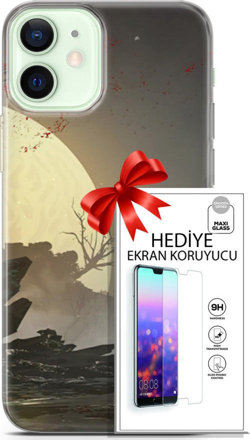 Apple İphone 12 Kılıf Orijinal Seri Fantasy 29 Anime Savaşçı Leke Tutmaz Kapak + Ekran Koruyucu