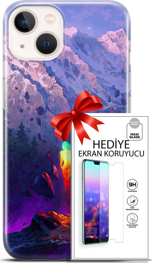 Apple İphone 13 Mini Kılıf Orijinal Seri Neo 24 Örümcek Adam Darbe Emici Kılıf + Ekran Koruyucu