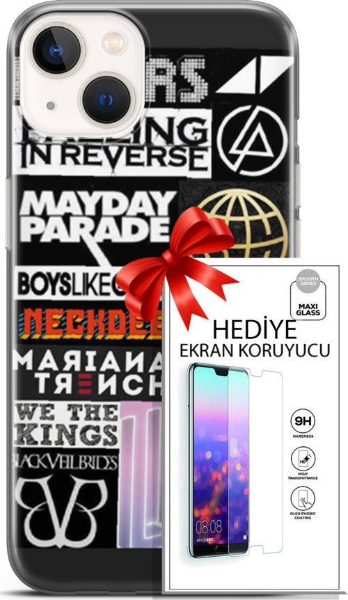 Apple İphone 13 Mini Kılıf Orijinal Seri Punky 28 Killers İz Bırakmayan Kılıf + Ön Ekran Koruyucu