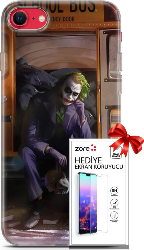 Apple İphone Se 2020 - 2022 Kılıf Orijinal Seri Supers 05 Joker Poster Koruma Kılıfı + Ekran Koruyucu
