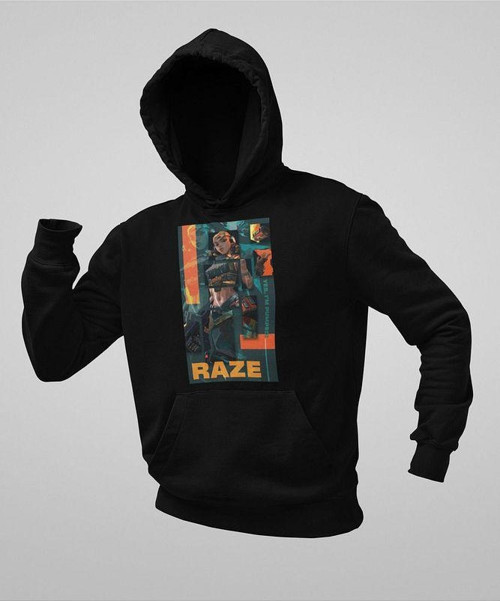 Yes Im Pumped Yazılı Unisex Oversize Vallorant Raze Hoodie