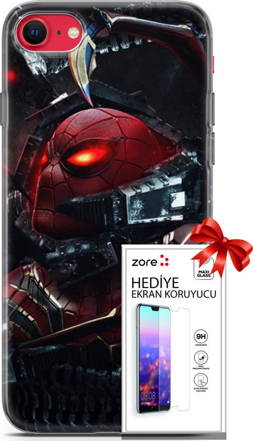 Apple İphone Se 2020 - 2022 Kılıf Orijinal Seri Supers 20 Doctor Octopus Renkli Kılıf Ekran Koruyucu