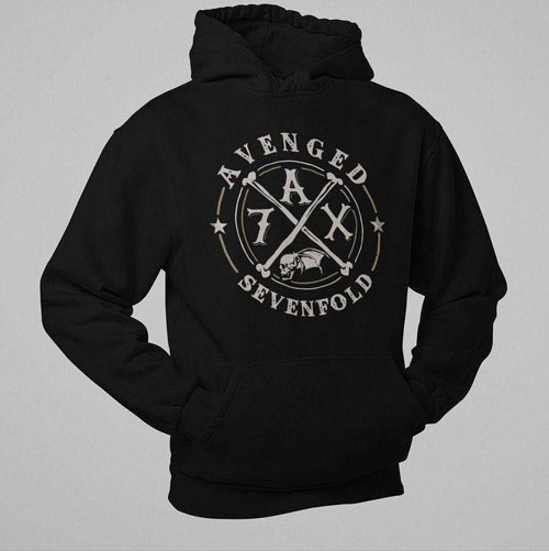 Rock Metal Müzik Grubu Baskılı Unisex Oversize Avenged Sevenfold Hoodie