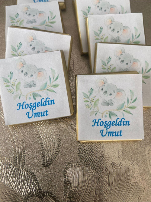 Yenidoğan Doğum Mevlid Çikolatası 50 Adet Hediyelik Çikolata