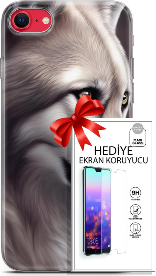Apple İphone Se 2020 - 2022 Kılıf Orijinal Seri Dogs 01 Yakışıklı Kurt Telefon Kılıfı + Ekran Koruyucu