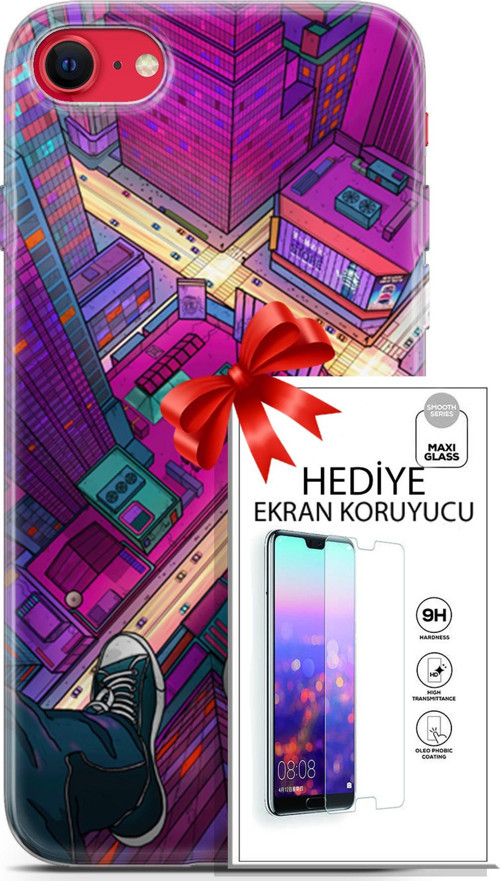 Apple İphone Se 2020 - 2022 Kılıf Orijinal Seri Fantasy 13 Converse Case Kapak Ekran Koruyucu