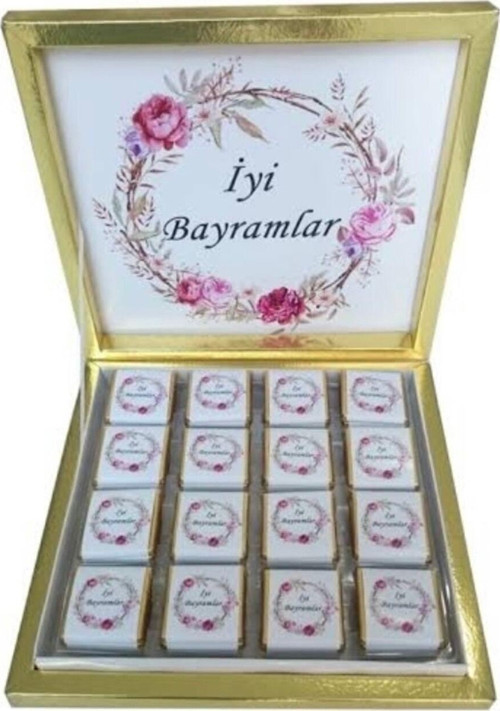 Hediyelik Bayram Çikolatası Mutlu Bayramlar Hayırlı Bayramlar Madlen Çikolata