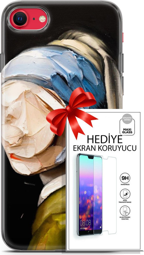 Apple İphone Se 2020 - 2022 Kılıf Orijinal Seri Soul 03 Yüzü Olmayan Kadın Arka Kapak + Ekran Koruyucu