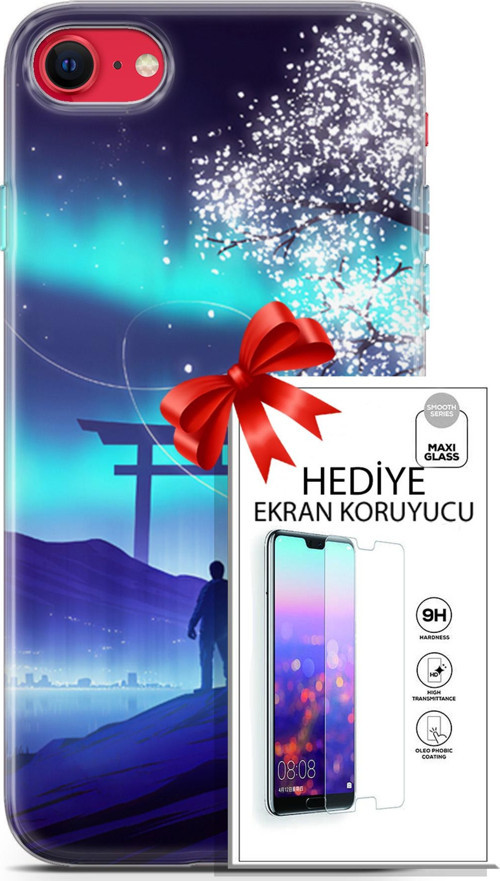 Apple İphone Se 2020 - 2022 Kılıf Orijinal Seri Neo 26 Spider Girls Soft Kapak + Ekran Koruyucu