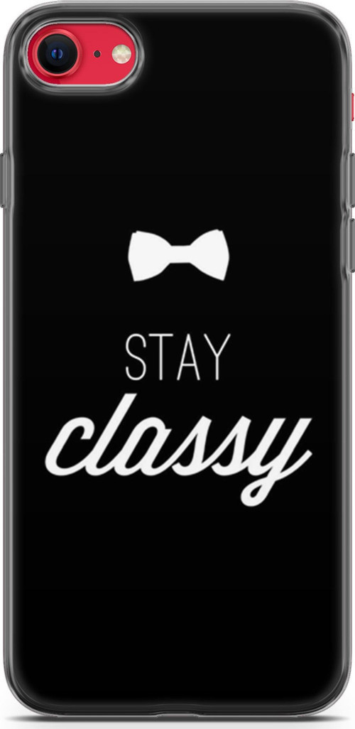 Apple İphone Se 2020 - 2022 Kılıf Orijinal Seri Typo 18 Stay Classy Parlak Kılıf