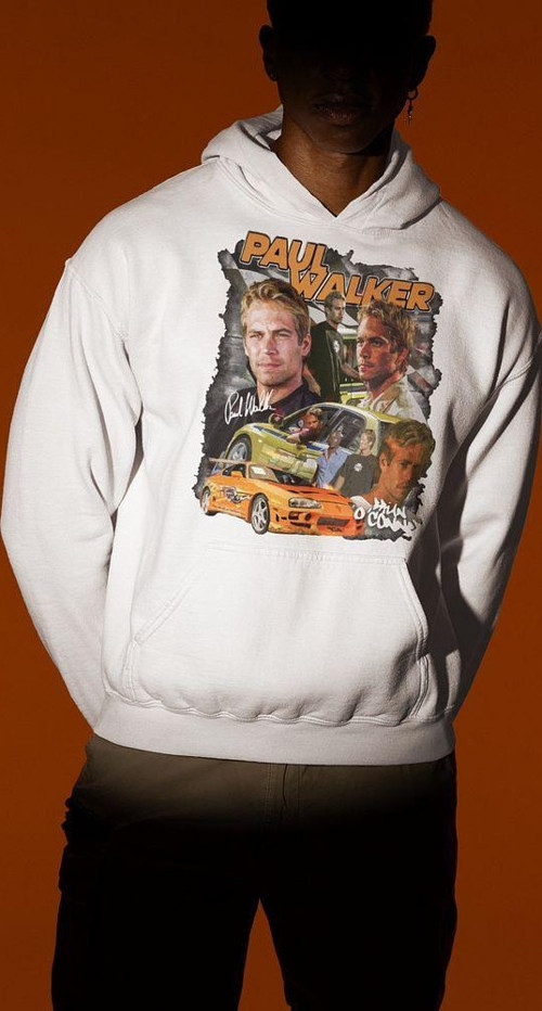Hızlı Ve Öfkeli Paul Walker Baskılı Unisex Oversize Film Hoodie