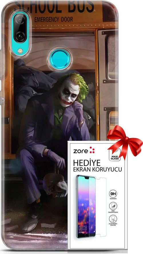 Huawei P Smart 2019 Kılıf Orijinal Seri Supers 05 Joker Poster Koruma Kılıfı + Ekran Koruyucu