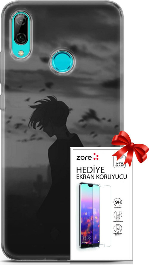 Huawei P Smart 2019 Kılıf Orijinal Seri Supers 26 Gambar Anime Soft Kapak + Ekran Koruyucu