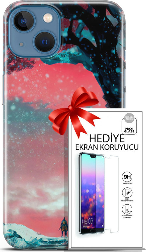 Apple İphone 13 Kılıf Orijinal Seri Neo 01 Bıçaklı Joker Telefon Kılıfı + Ekran Koruyucu