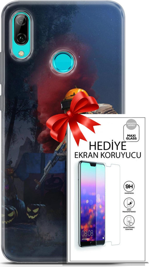 Huawei P Smart 2019 Kılıf Orijinal Seri Pubg 25 Çatışma Soyulmayan Kılıf + Ekran Koruyucu Full Koruma