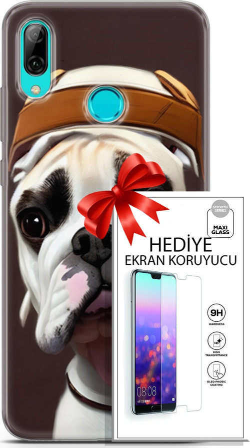 Huawei P Smart 2019 Kılıf Orijinal Seri Dogs 26 Mastiff Soft Kapak + Ekran Koruyucu